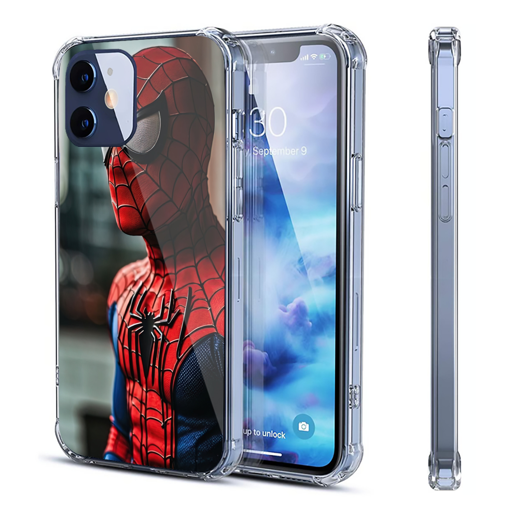 （画像用） Spider Man スパイダーマン 【iPhone 12シリーズ対応】透明スマホケース（クリアソフトケース）